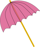 Umbrella / Parasol pink tranparent