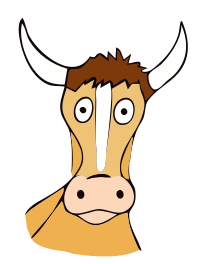 drawn cow