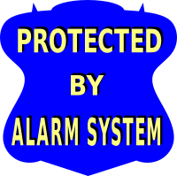 Protected by Alarm system sign 2