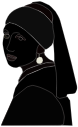 Woman With Peral (black)