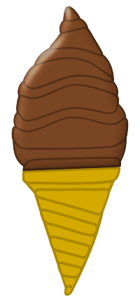 Chocolate Ice Cream Cone