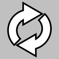 Looping arrows (white)