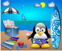 Tux-at-the-Beach-by-Merlin2525-remix-vacances