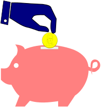 Piggybank Hand + Coin