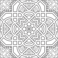 Black And White Geometric Line Art