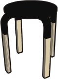 Ikea stuff - Frosta stool, half black