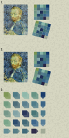 Vincent van Gogh self portrait pixel art
