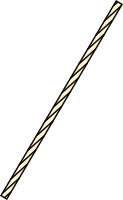 straight stretch of rope