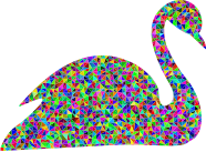 Prismatic Low Poly Swan