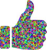 Prismatic Low Poly Thumbs Up