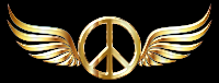 Gold Peace Sign Wings Enhanced 2