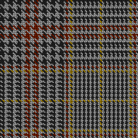 Glen Plaid Cloth Black Gray Rust Mustard
