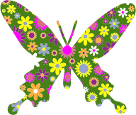 Retro Floral Butterfly 4