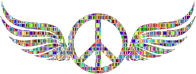Chromatic Mosaic Peace Sign Wings