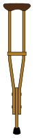Wooden crutch