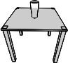 Glass on a table