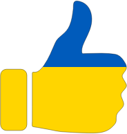 Thumbs Up Ukraine With Stroke