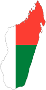 Madagascar Flag Map With Stroke