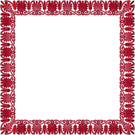 Crimson Victorian Ornament Expanded 2 No Background