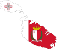Malta Map Flag With Coat Of Arms