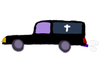 Crooked funeral car 1