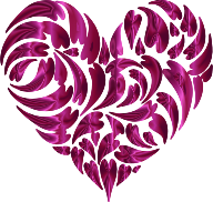 Abstract Distorted Heart Fractal Pink