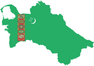 Turkmenistan Map Flag