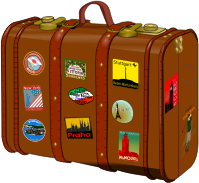 Suitcase With Stickers - No Trademarks (Remix)