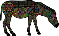 Prismatic Ornamental Decorated Zebra
