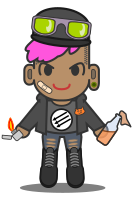 Kawaii Antifa (With 3 arrow logo)