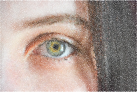 Female Face Jittered Mosaic