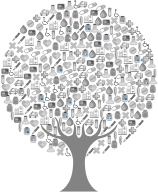 Medical Icons Tree Grayscale