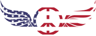 American Peace Sign With Wings