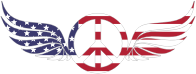 American Peace Sign With Wings With Stroke