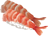 Shrimp sushi (nigiri)