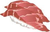 Fatty tuna sushi (nigiri)