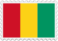 Guinea flag stamp