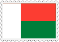 Madagascar flag stamp