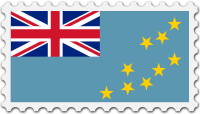 Tuvalu flag stamp