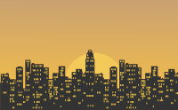 City at sunset