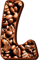 Coffee beans typography L