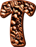 Coffee beans typography T