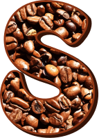 Coffee beans typography S