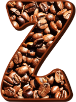 Coffee beans typography Z