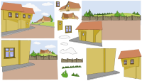 Outdoor Street Corner Scene Elements