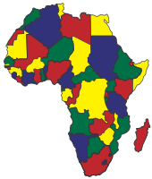 Colourful Map of Africa