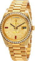 swiss watch in diamonds and ruby - horlogerie