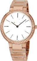 swiss watch in rose gold and diamonds- horlogerie