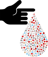 Diabetes Blood Drop Medical Icons