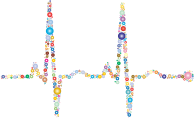 EKG Rhythm Circles Prismatic